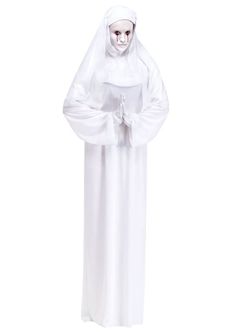 white nun costume|possessed nun costume.